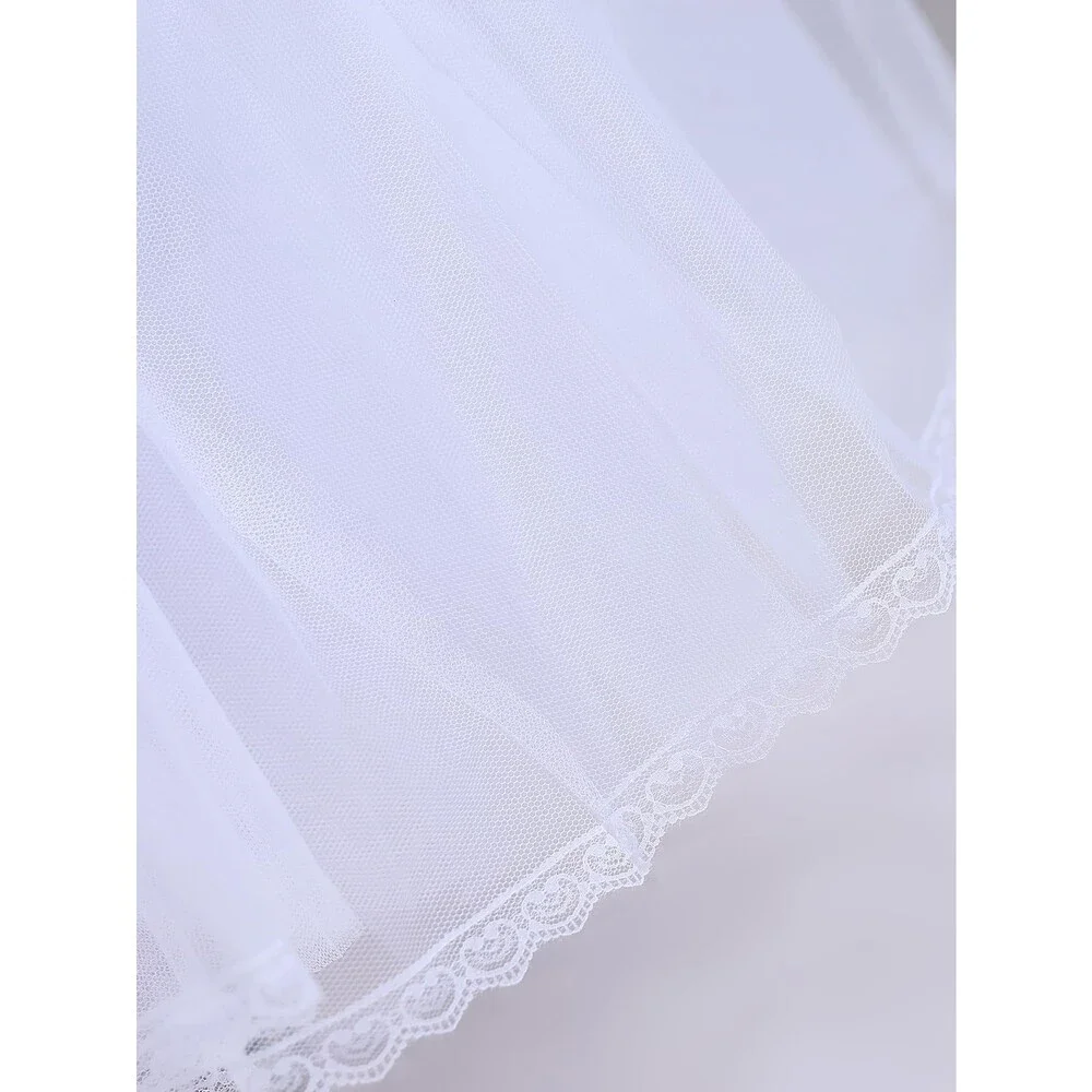 WOWBRIDAL Long Hoopless Petticoat Crinoline Underskirt Slips for Wedding Dress